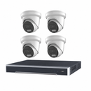 Hikvision 6MP 4CH CCTV Kit: 4 Turret Cameras with AcuSense + 4CH PoE NVR (DS-2CD2366G2H-IU, DS-7604NI-I1-4P without HDD)