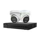 HiLook 2 x 6MP Cameras CCTV Kit: 1 x Strobe & 1 x AI Turret Cameras + 4CH NVR Bundle