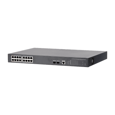 Dahua 16 Port PoE Gigabit Managed Switch – DH-PFS4218-16GT-190