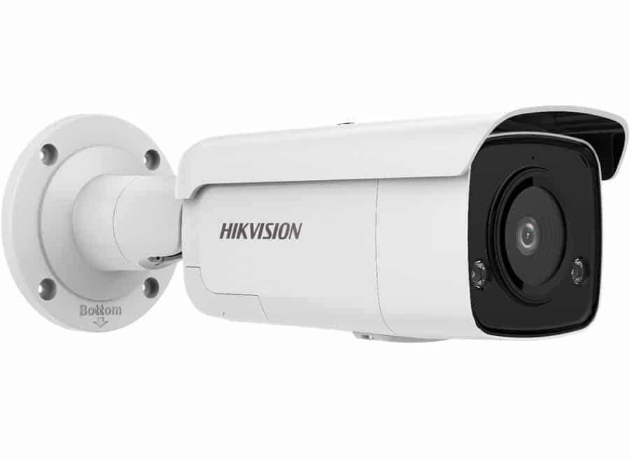 Hikvision – 8MP Strobe Light and Audible Warning Fixed Bullet Network Camera, 2.8mm – DS-2CD2T86G2-ISU-SL